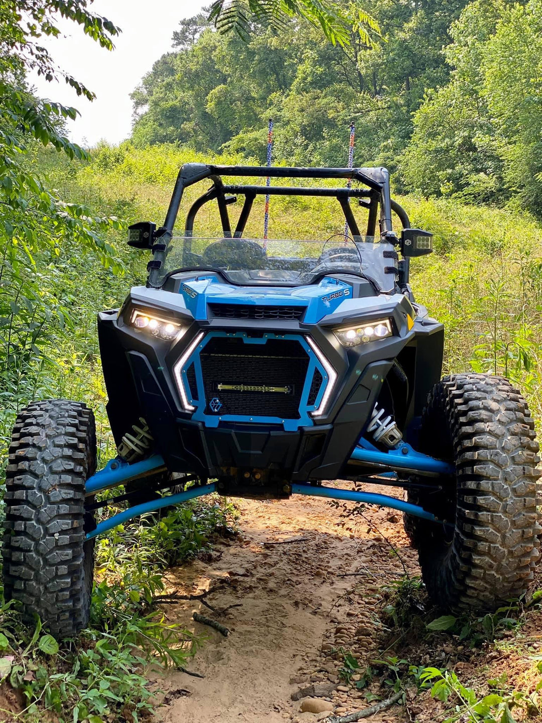 Aftermarket Snap In Grille with Light Bar