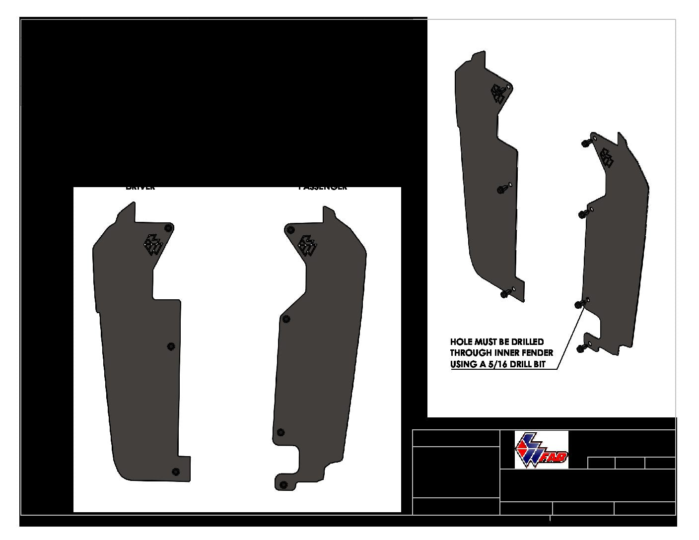 L&W Rear Inner Fender Mud Guard- PRO XP/ TURBO R – L&W Fab